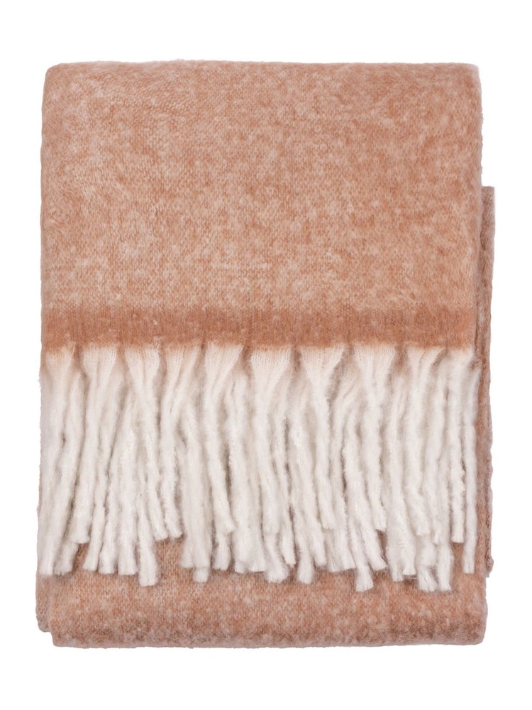 Furn Rust Cosy Woven Tasselled Throw - Image 1 of 4 Furn Rust Cosy Woven Tasselled Throw - Image 1 of 4
