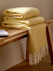 Wylder Butter Yellow Isla Woven Tasselled Throw - Image 1 of 6