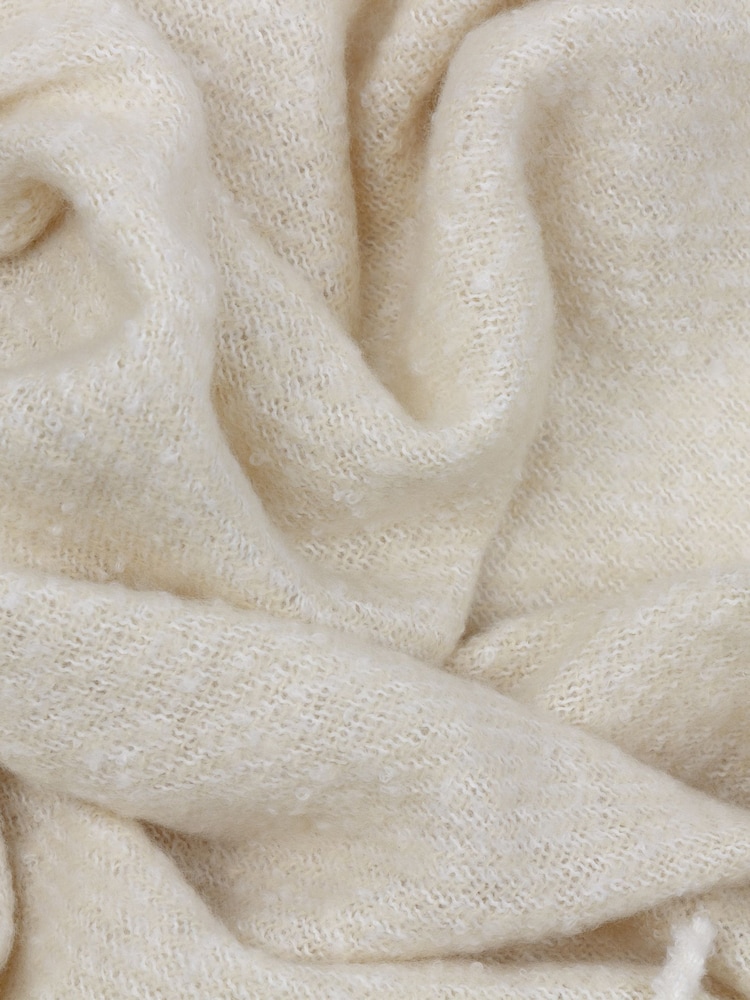Wylder Cream Isla Woven Tasselled Throw - Image 6 of 6