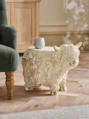 Cream Hamish Resin Side Table - Image 1 of 5