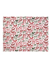 Furn Berry or Pine Festive Bows Printed Fleece Throw - Image 2 of 3