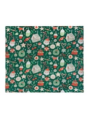 Duvet Day Emerald Festive Treats Printed Fleece Throw - Image 2 of 3