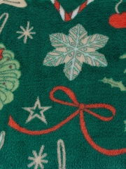 Duvet Day Emerald Festive Treats Printed Fleece Throw - Image 3 of 3