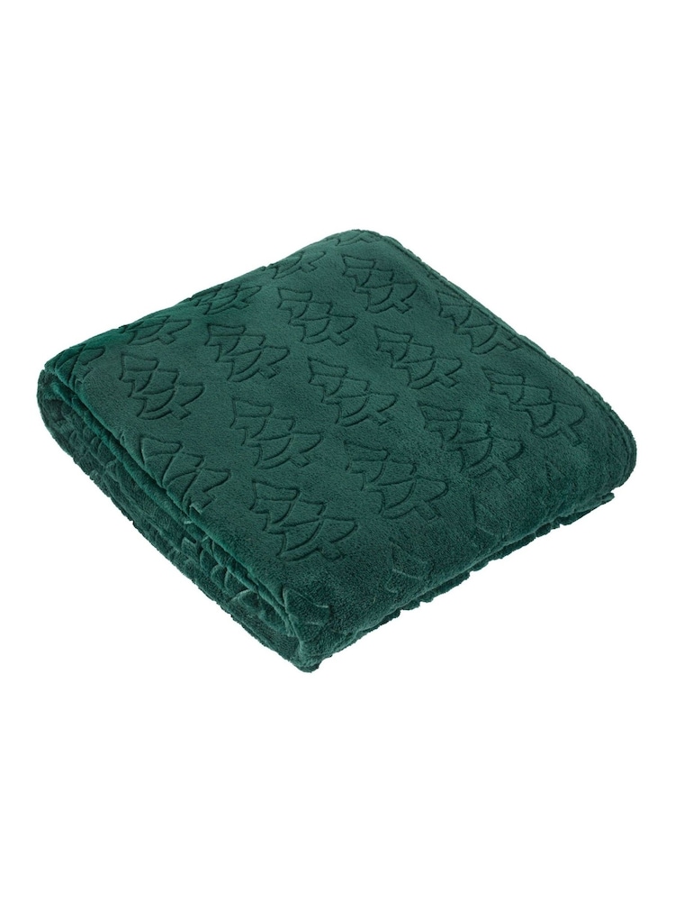 Furn Emerald Festive Trees Fleece Throw - Image 2 of 4
