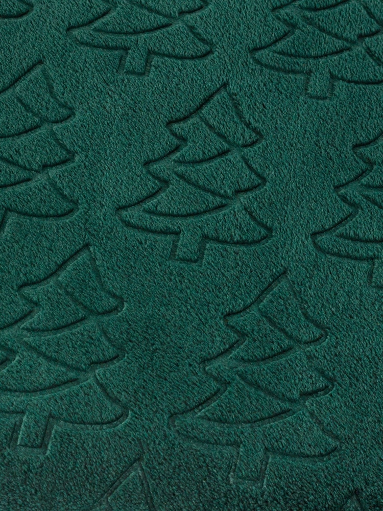 Furn Emerald Festive Trees Fleece Throw - Image 4 of 4 Furn Emerald Festive Trees Fleece Throw - Image 4 of 4
