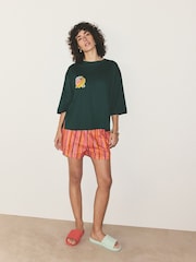 Charcoal Grey Cotton Short Pyjamas Set - Image 3 of 10