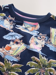 Navy Chipmunk Cotton Short Pyjamas Set - Image 6 of 7