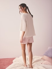 Pink Amsterdam Woven Short Sleeve Pyjamas - Image 4 of 10