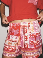 Red Palms Cotton Short Set Pyjamas - Image 4 of 9