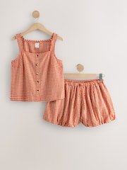 Orange Gingham Bloomer Short Pyjamas Set - Image 7 of 9