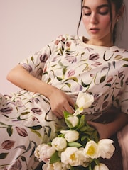 Cream Tulip Cotton Short Pyjamas Set - Image 4 of 9