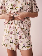 Cream Tulip Cotton Short Pyjamas Set - Image 6 of 9