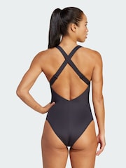 adidas Black Iconisea Padded Premium X-Back Swimsuit - Image 2 of 4