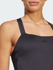 adidas Black Iconisea Padded Premium X-Back Swimsuit - Image 4 of 4