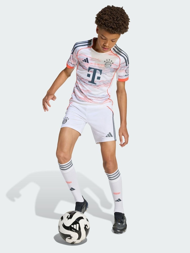 adidas White FC Bayern 25/26 Away Shorts - Image 1 of 4