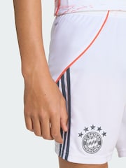 adidas White FC Bayern 25/26 Away Shorts - Image 2 of 4