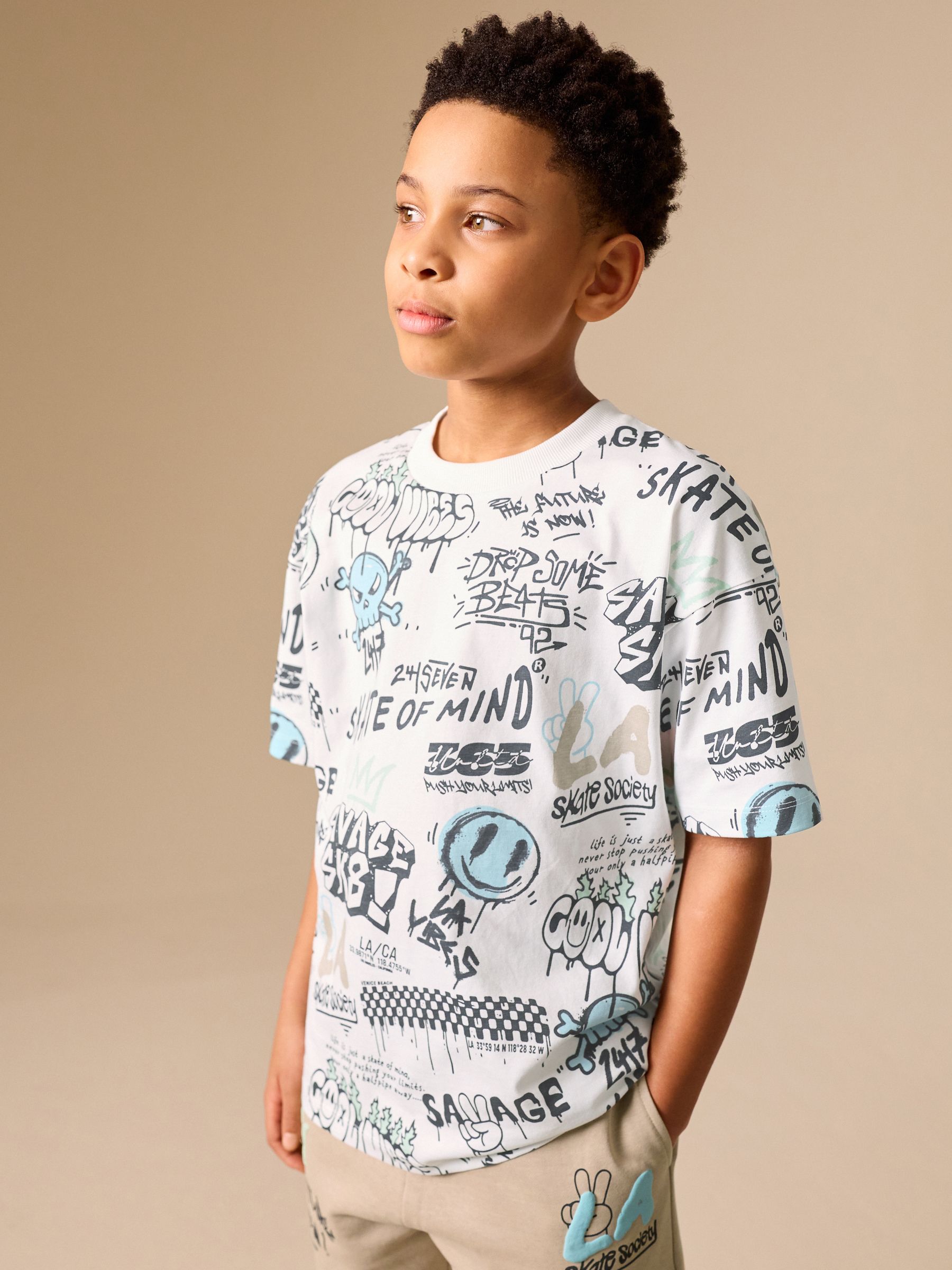 トップス Stone  Buy Stone Short Sleeve T-Shirt and Shorts Set (3-16yrs) from the