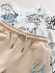 Stone Short Sleeve T-Shirt and Shorts Set (3-16yrs) - Image 4 of 4