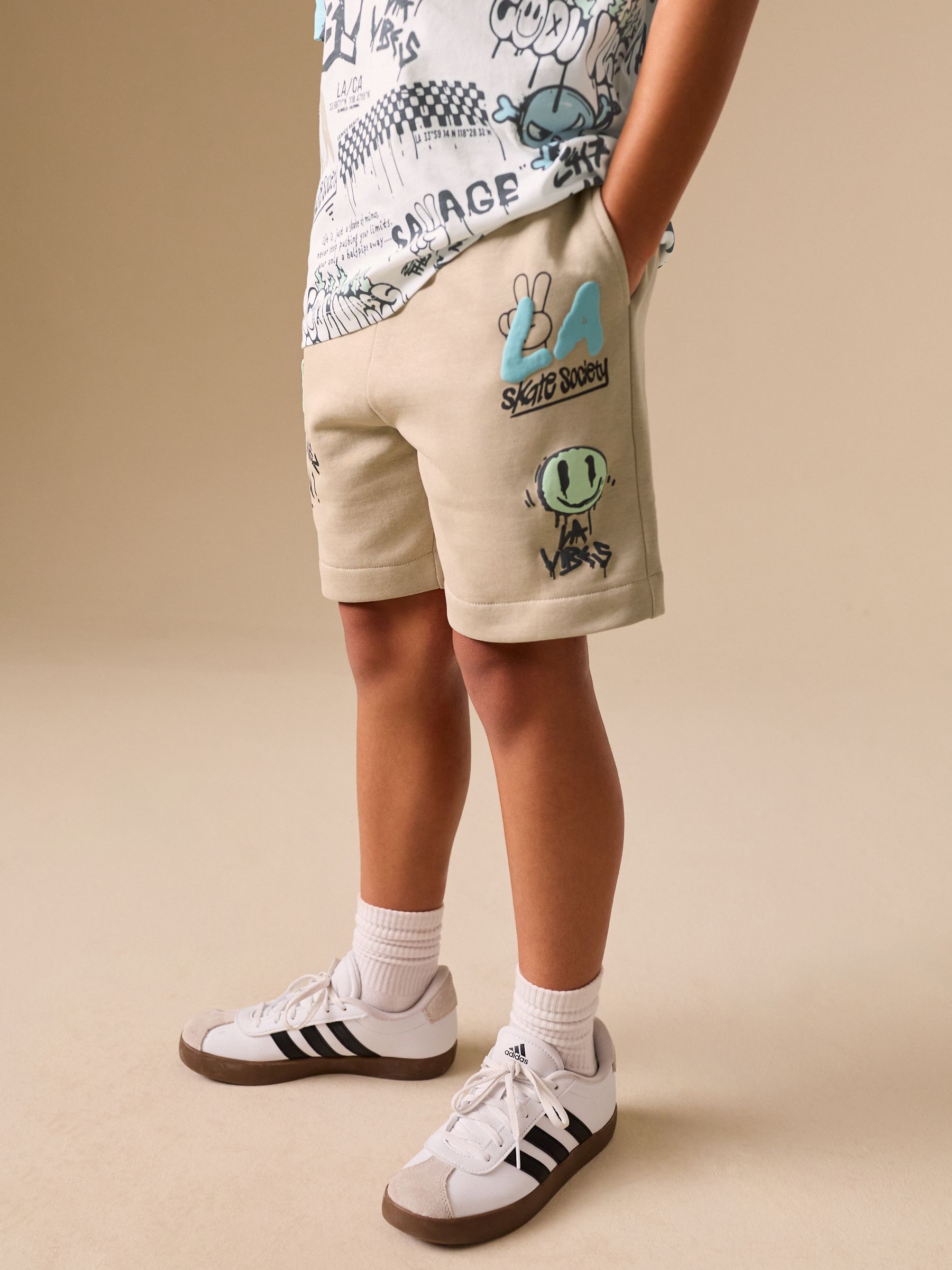 Buy Stone Short Sleeve T-Shirt and Shorts Set (3-16yrs) from the