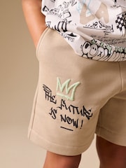 Stone Short Sleeve T-Shirt and Shorts Set (3-16yrs) - Image 7 of 11