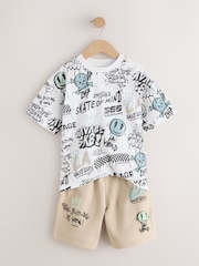 Stone Short Sleeve T-Shirt and Shorts Set (3-16yrs) - Image 9 of 11