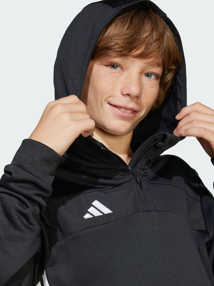 adidas Black Tiro 25 Essentials Sweat Hoodie - Image 2 of 4