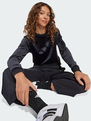 adidas Black Girl Holiday Glam Cropped Sweatshirt - Image 4 of 5