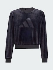 adidas Black Girl Holiday Glam Cropped Sweatshirt - Image 5 of 5