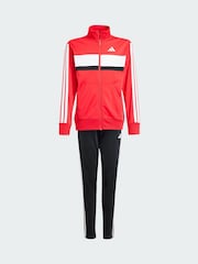 adidas Red Seasonal Essentials Tiberio 3-Stripes Tricot Tracksuit - Image 4 of 4