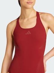 adidas Red Lanelux Y-Back Swimsuit - Image 3 of 5
