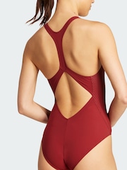 adidas Red Lanelux Y-Back Swimsuit - Image 4 of 5