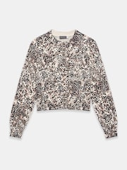 Mint Velvet Brown Leopard Print Cotton Cardigan - Image 6 of 8