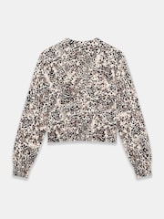 Mint Velvet Brown Leopard Print Cotton Cardigan - Image 7 of 8