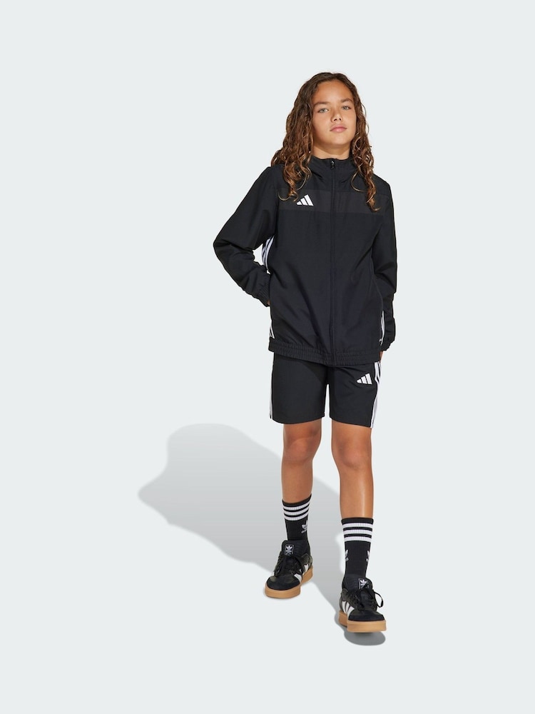 adidas Black Tiro 25 Essentials Woven Hoodie - Image 1 of 4