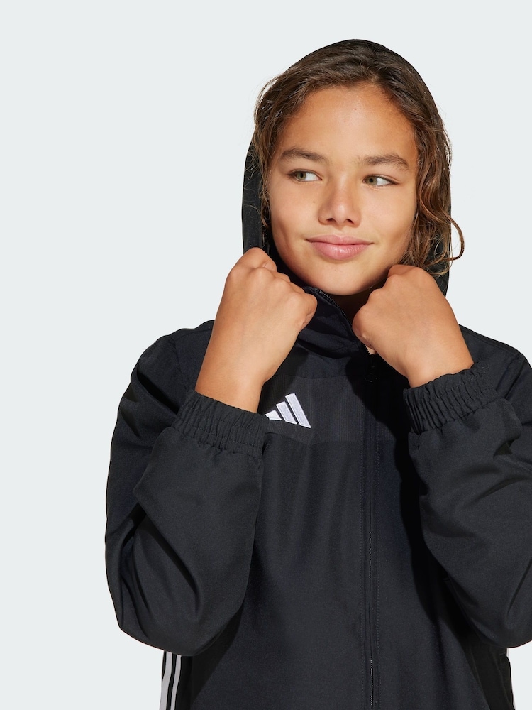 adidas Black Tiro 25 Essentials Woven Hoodie - Image 2 of 4