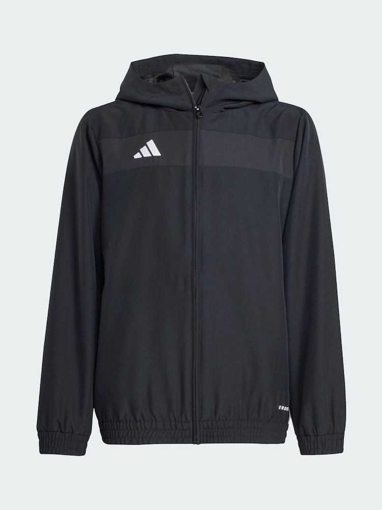 adidas Black Tiro 25 Essentials Woven Hoodie - Image 4 of 4