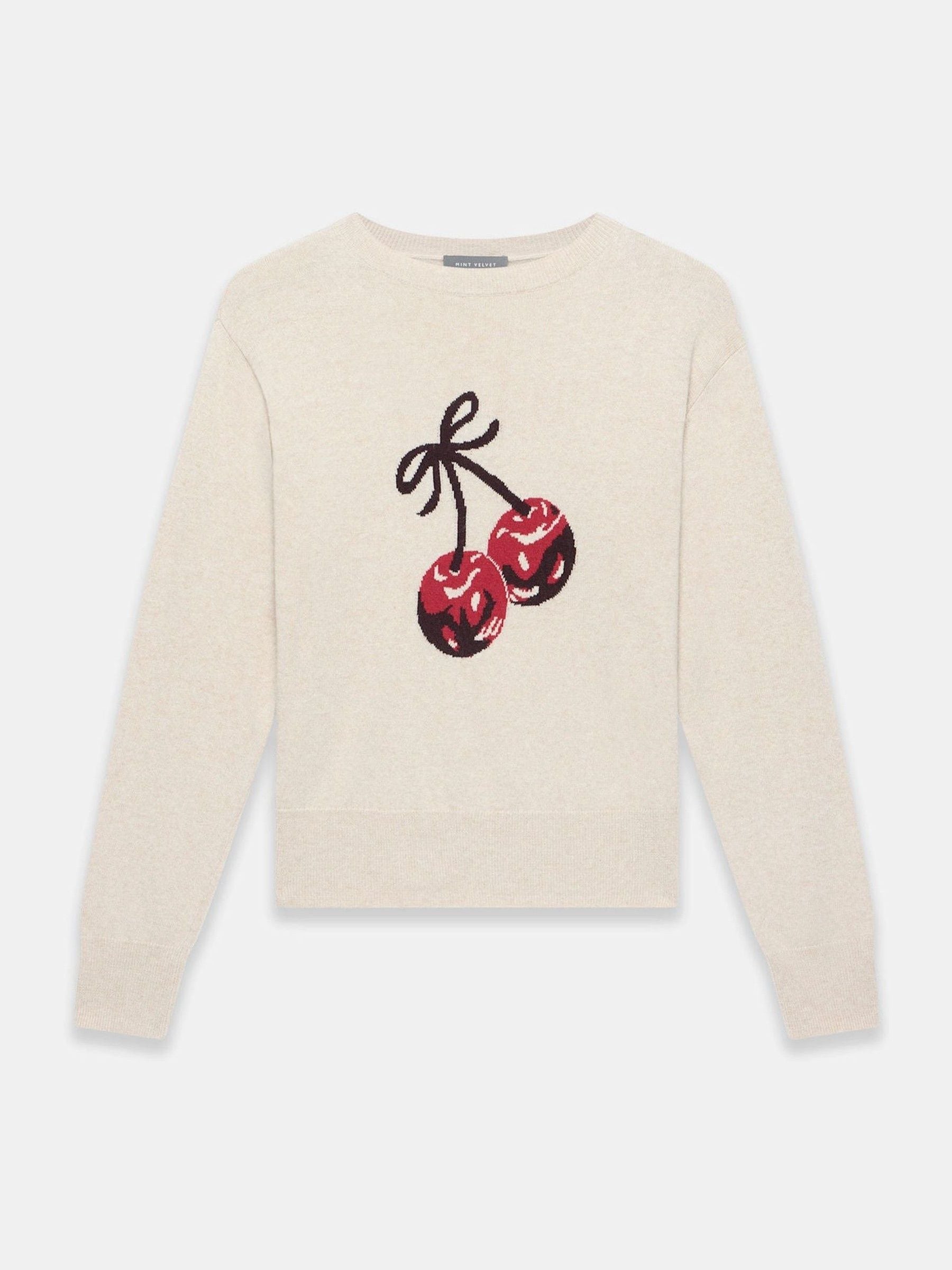 Buy Mint Velvet Natural Cotton Blend Cherry Knit Jumper from Next USA