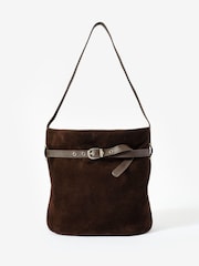 Mint Velvet Brown Maci Suede Bucket Bag - Image 1 of 6