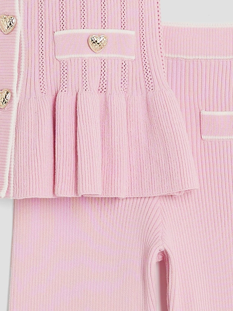 River Island Pink Peplum Waistcoat & Trousers Set - Image 5 of 5
