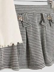 River Island Cream Bow Skort 3 Piece Set - Image 5 of 5