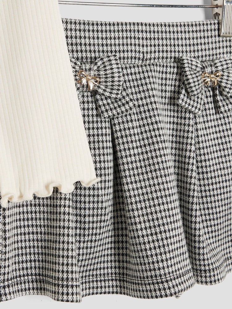 River Island Cream Bow Skort 3 Piece Set - Image 5 of 5