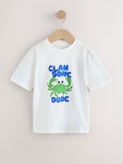 Light Blue Crab AOP Short Sleeve Printed Shirt and T-Shirts Set (6mths-7yrs) - Image 7 of 10