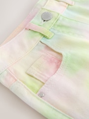 Multi Rainbow Ombre Regular Length Frayed Edge Denim Shorts (3-16yrs) - Image 3 of 4