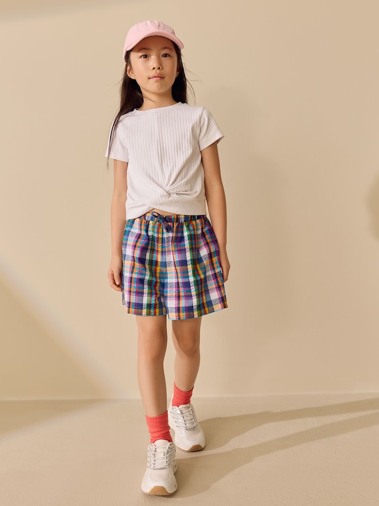 Multicoloured Check Pullon Shorts (3-16yrs) - Image 2 of 8
