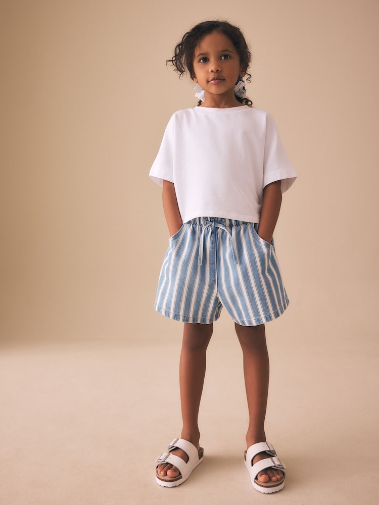 Blue/White Stripe Shorts (3-16yrs) - Image 2 of 8