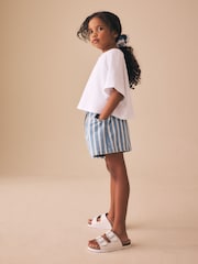 Blue/White Stripe Shorts (3-16yrs) - Image 4 of 8
