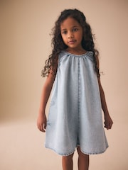 Light Wash Denim Strappy Playsuit (3-16yrs) - Image 1 of 8