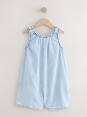 Light Wash Denim Strappy Playsuit (3-16yrs) - Image 6 of 8