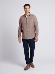 U.S. Polo Assn. Brown Brushed Dobby Shirt - Image 3 of 9
