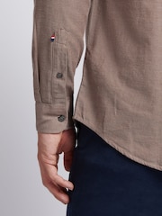 U.S. Polo Assn. Brown Brushed Dobby Shirt - Image 5 of 9